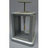 Griffin & George Gold Leaf Electroscope, white scale in grey japanned part glazed case, H16.5cm.