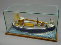 Waterline scratch built model of a Scarborough fishing boat SH106,