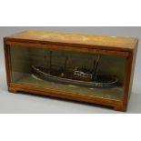 Waterline scratch built model of the Scarborough fishing boat 'Progressive' SH28,