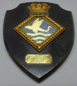 Cast brass and painted Ship's Plaque for M.T.B.
