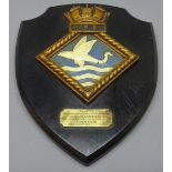 Cast brass and painted Ship's Plaque for M.T.B.