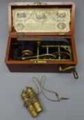 Victorian Improved Patent Magneto Electric machine in mahogany case with original paper label,
