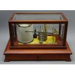 Casella London barograph, with eleven tier vacuum and clockwork movement,