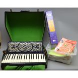 Hohner Organola II Piano Accordion with 41 keys and 100 buttons in fitted case with a selection of