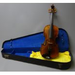 Late 19th century German folk fiddle with 35.