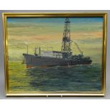 Robert Sheader. Ship's portrait - Drilling Ship Western Offshore No.