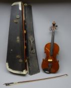 French violin labelled Chipot-Vuillaume, Gendre de J.-B. Vuillaume á Paris inked date for 1893, 35.