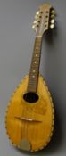 Italian lute back mandolin, with segmented rosewood back,