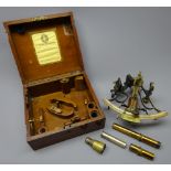 Early 20th century 'Hezzanith' Sextant No.P32, made for W.