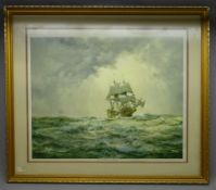 After Montague Dawson (1895-1973) - 'The Gallant Mayflower', colour print pub.