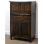 Mid 20th century 'Jaycee Furniture Ltd' oak cocktail cabinet with hinged lid and fall front