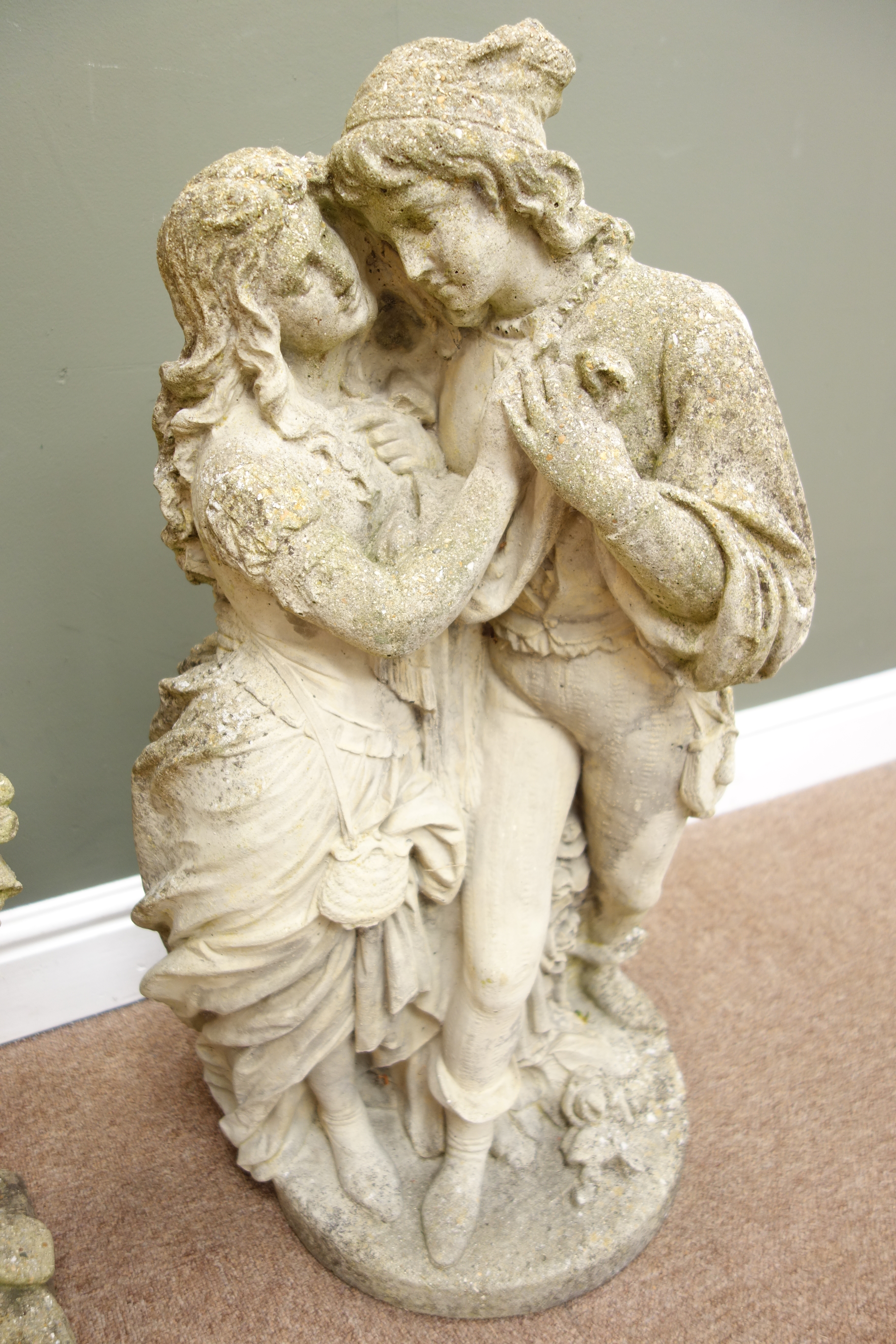 Two composite stone garden figures, H74cm Condition Report <a href='//www. - Image 3 of 4