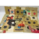 Collection of Vinyl 45 singles and 78 records including, Elvis Presley 'His Latest Flame',