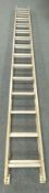 Clima two section aluminium ladders,