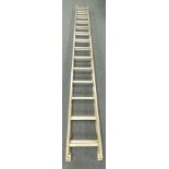 Clima two section aluminium ladders,