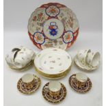 Three early 20th century Royal Crown Derby Imari coffee cans and saucers no.