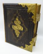 19th century brass bound Family Bible,