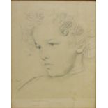 Bust Portrait of a Child, monochrome print after Augustus Edwin John (British 1878-1961) 34.