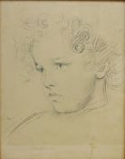 Bust Portrait of a Child, monochrome print after Augustus Edwin John (British 1878-1961) 34.