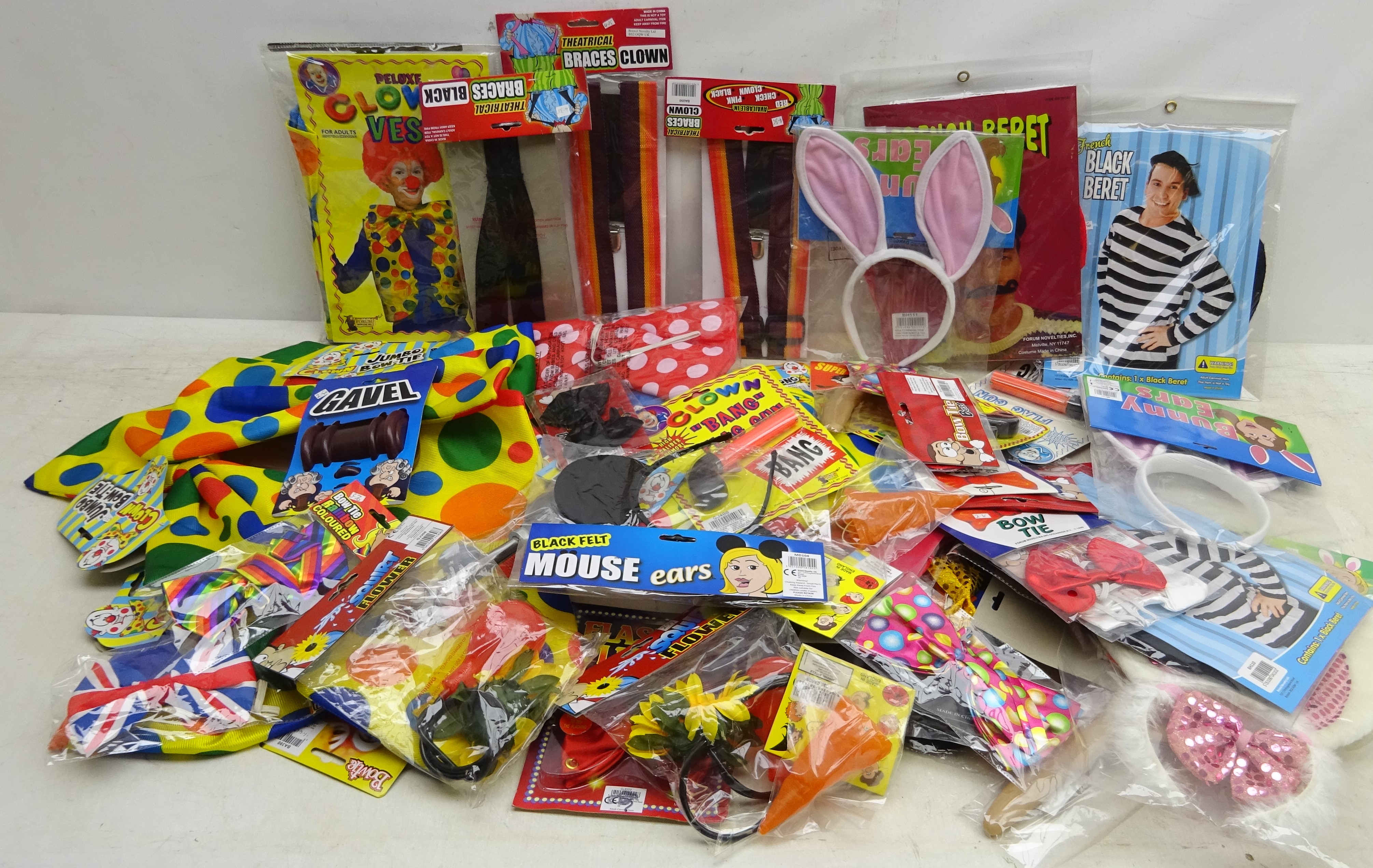 Ex Shop Stock - Clown fancy dress fun items & accessories in original packaging