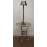 Becara Furniture - Circular silver finished table (D55cm, H68cm),