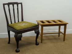 18th century and later mahogany and oak side chair,