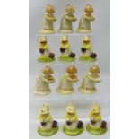 Six Brambly Hedge 'Mrs Toadflax' figures DBH11 and six 'Primrose Picking' DBH33,