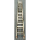 Clima two section aluminium ladders,