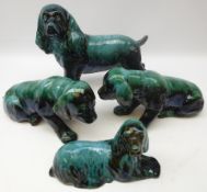 Canadian Blue Mountain Pottery; Large Springer Spaniel L35cm,