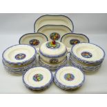 Spode Tudor pattern forty-seven piece dinner service comprising fifteen dinner plates,