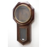 Victorian oak and mahogany wall clock case,