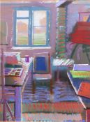 'The Artist Studio', pastel signed by Christopher John Assheton-Stones (British 1947-1999),
