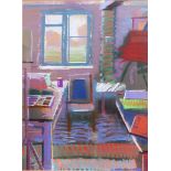 'The Artist Studio', pastel signed by Christopher John Assheton-Stones (British 1947-1999),