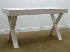 Modern white gloss finish desk,