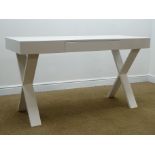 Modern white gloss finish desk,