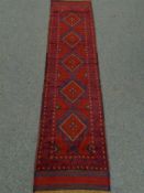 Meshwani red and blue ground runner,