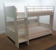 Julian Bowen Domino bunk bed, white finish, two mattresses, W198cm, H161cm,