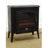 Berry 2900 coal effect stove heater, black finish, W54cm,