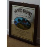 Southern Comfort advertising mirror decorated with a paddleboat scene,