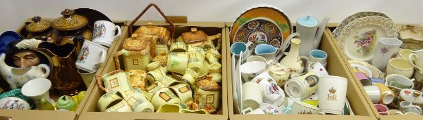 Quantity of ceramics including Cottage ware tea set, George V & later commemorative ware,