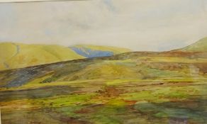 Moorland scene, watercolour signed and dated '20 by Wycliffe Egginton (British,