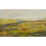 Moorland scene, watercolour signed and dated '20 by Wycliffe Egginton (British,