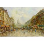 Parisian Street Scene with the Panthéon,