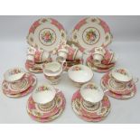 1940s Royal Albert 40 piece 'Lady Carlyle' pattern tea service,