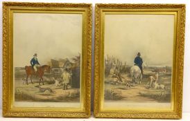 'Going Out' and 'Returning Home', two 19th century engravings by J. Harris after William Shayer 50.