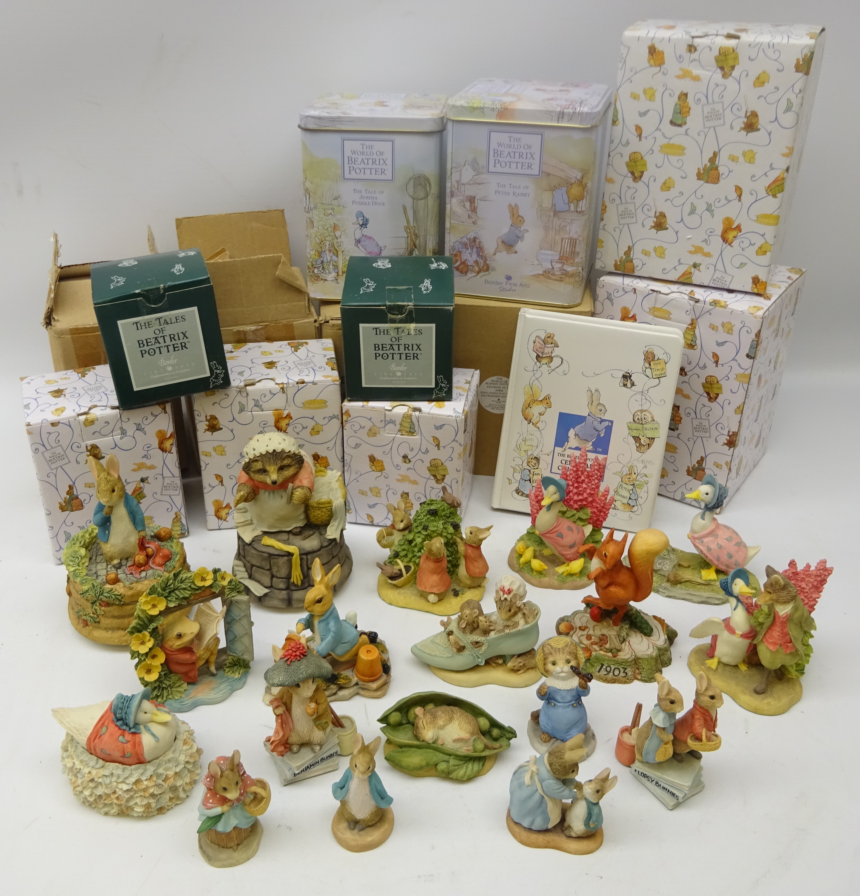 Three Westminster Editions 'The Beatrix Potter Centenary' figures; Jemima Puddle-Duck 1908, - Image 2 of 2