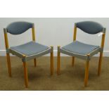 Hartmut Lohmeyer for Casala - 1980s pair 'Strax Casala' stackable chairs,