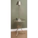 Becara Furniture - Circular silver finished table (D55cm, H68cm),