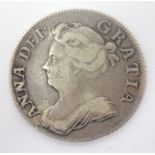 Queen Anne 1707 post union milled silver shilling,