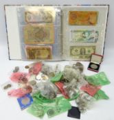 Collection of Great British and world coins and World banknotes including;